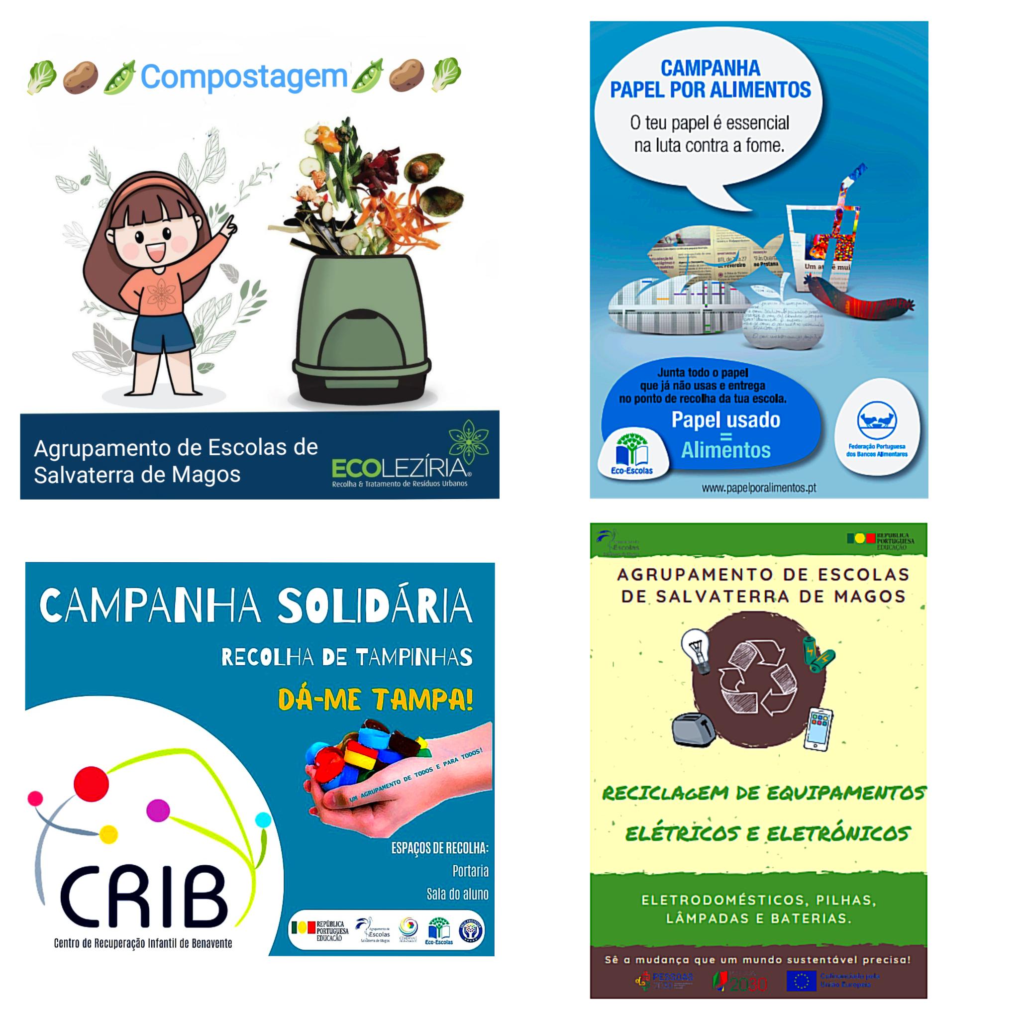 Campanhas em vigor no Agrupamento de Escolas de Salvaterra de Magos