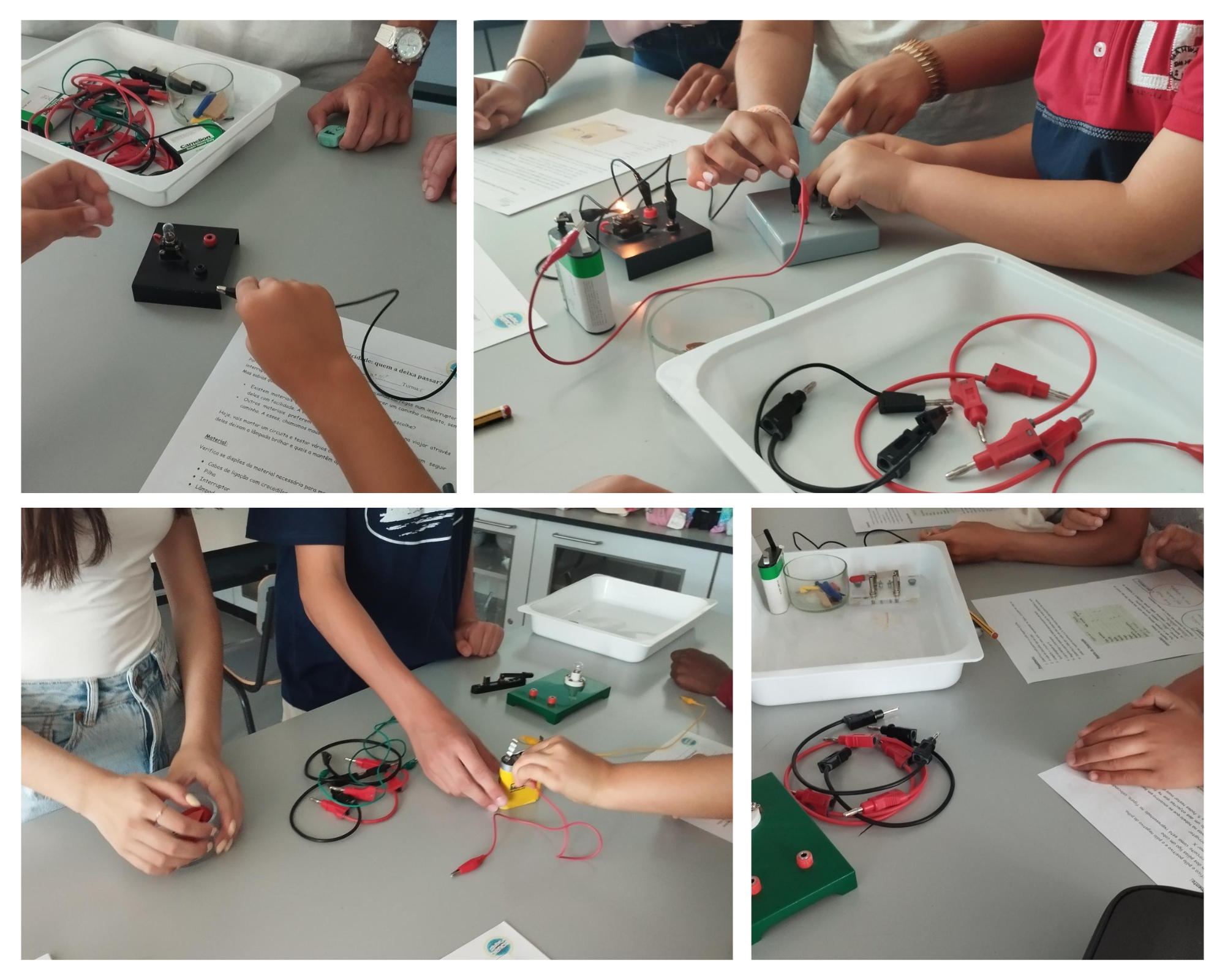 Clube da Ciência: alunos do 4.º ano exploram circuitos elétricos